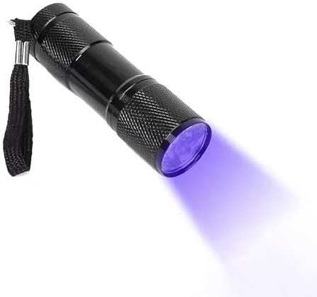 INDOTEAM UV Torch | Ultra Violet 9 Light LED Torches | UV Flash Light - 3X AAA Battery Powered Flashlight | 9LED 395nm Ultraviolet Flashlights | Portable LED Ultra Violet Torch Light Flashlight