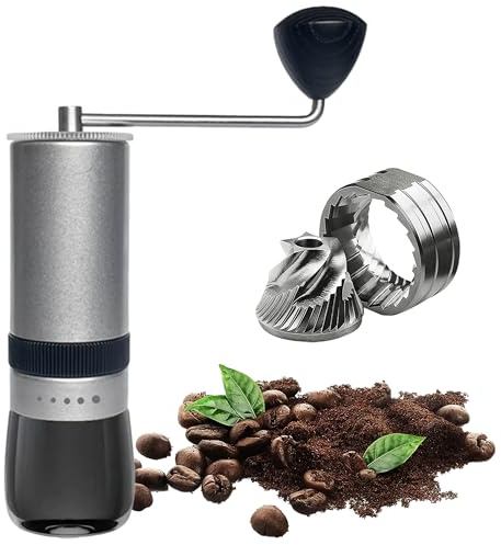 KARL HASUAMN Macinacaffè Manuale - 40g - Macina Caffè con Meccanismo in Acciaio Regolabile, per Espresso Moka French Press, Macinino Caffè Manuale Robusto, Macina Caffè Compatto da Viaggio