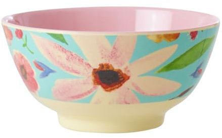 Rice Melamin Schüssel mittelgroß - mint - Selma Flower Print
