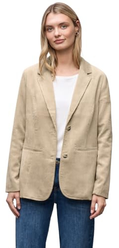Street One 2117083 Blazer Lungo in Velluto a Coste, Beige, 48 Donna