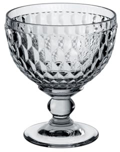 Villeroy & Boch - Boston Sektschale/Dessertschale, vielseitig einsetzbares Glas für Getränke oder Nachtisch aus Kristallglas, Spülmaschinengeeignet, Klar, Transparent, 1 Stück (1er Pack)