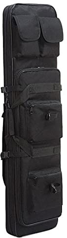 SJASD wasserdichte Gewehrtasche,Gewehrtasche 2 Langwaffen,Waffentasche Gewehrtasche,Langwaffentasche,Gepolsterte Gewehrkoffer,Taktische Gewehrtasche Doppel,Schwarz,100cm