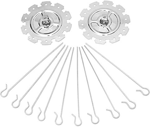 TopHomer Gabbia per barbecue, in acciaio inox, spiedini per girarrosto, gabbia per aghi, forno e kebab Maker, 10 bastoncini, spiedo rotante, gabbia per forno, accessori per cucinare
