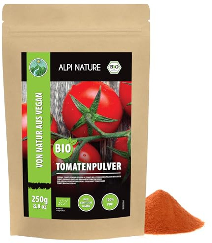Alpi Nature Tomatpulver BIO 250g, Malda Tomater, Ekologiskt Tomat Pulver, Tomatkryddapulver