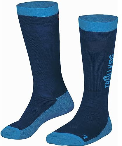 Trollkids Kids Ski Socks 34, vivid blue