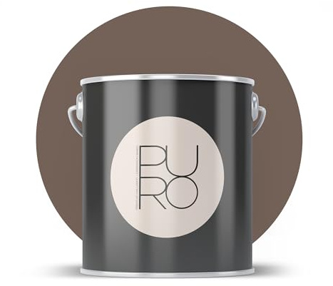 livingwalls PURO C7021 - Pintura de pared con muy alta opacidad, color marrón mate para interiores de alta calidad, 2,5 l