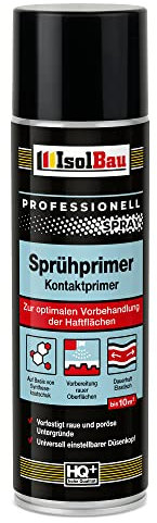 Isolbau Sprühprimer - 1 x 500 ml Kontakt-Primer zur Vorbehandlung der Haftflächen - Haftvermittler für Glas, Holz, Metall, Mauerwerk, PVC, Beton uvm