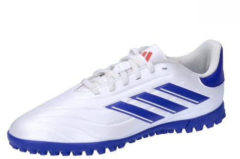 adidas Unisex Kinder COPA Pure II Club Football Boots Turf, Cloud White/Lucid Blue/solar red, 31 EU