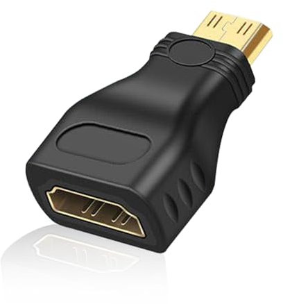 Female to Male Gold Plated Mini HDMI Adapter - Compatible with HDMI V1.1 to V1.3, HDTVs and Devices
