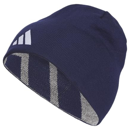 Adidas Mens Reversible Skully Beanie – Two-Sided Skull Cap Winter Hat
