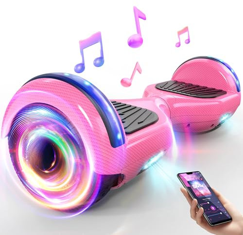 My First Hoverboard Electric Self-Balancing Hoverboard for Kids, Dual Motors, 6.5” Tires, Bluetooth and LED Headlights