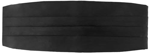 ZyFurn Herren-Kummerbund, verstellbarer Satin-Kummerbund, klassisch, plissiert, Smoking-Bund, Zubehör für jede formelle Veranstaltung, Hochzeiten, Abschlussbälle, Partys, besondere Anlässe, Schwarz ,
