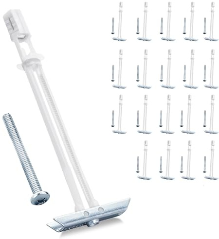 Heavy Duty Drywall Anchor Bolts with 1/4-20 Fastener Suitable for TV Mounting Hollow Wall Anchor Bolt Screw Kit Supports Up to 270 lbs Each on 1/2 Inch Drywall Pack of 20