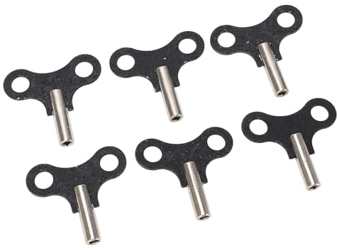 Generic Clockwork Steel Winding Key Set för Antika och Vintage Klockor, Kompakt Design för Hemreparation, 6 ST Klocknyckel för vägg- och Väckarklockor