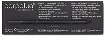 Perpetua Matite HB Ergonomiche in Grafite Ricilata e Gomma Colorata, Idea Regalo Ecologico, Lapis hb Disegno Professionale, Artistico e per Scrivere, Matita Quasi Infinita, Gadget Utili Compleanno