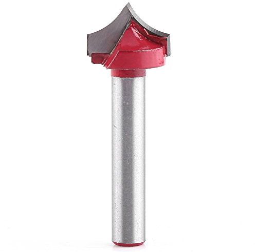 V-Groove Router Bit Set, Akozon V-Nut Milling Cutter 6 mm Shank 3D CNC Engraving V Groove Needle Point Milling Cutter Woodworking Bit Carving Tool Woodworking Sharp Cutting Tool (12mm)