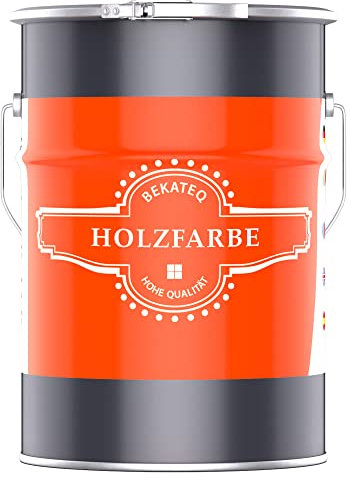 BEKATEQ Wetterschutzfarbe Anthrazitgrau 2,5l, Holzlack Holzfarbe Holzschutzfarbe Holzschutz vor Nässe, Verwitterung & UV-Strahlen - Holz Decklack lösemittelfrei, schnelltrocknend, hochdeckend LS-420