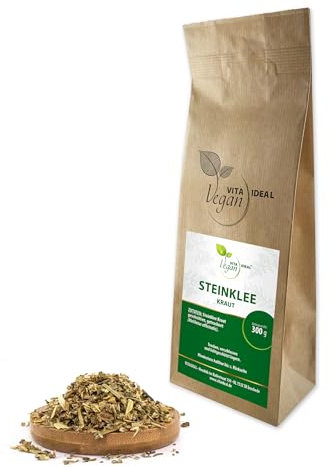 VITA IDEAL Vegan® STEINKLEE - Kraut 300g geschnitten & getrocknet - Melilotus officinalis - Stein - Kleekraut - STEINKLEEKRAUT Kräuter Tee & Aufguss, ohne Zusatzstoffe.