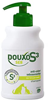 DOUXO S3 SEB Shampoo | für Hunde & Katzen | Beruhigende Schuppenlösung bei fettiger Haut | Effektive Pflege gegen Schuppen & Dermatitis | Hypoallergener Duft | 200 ml
