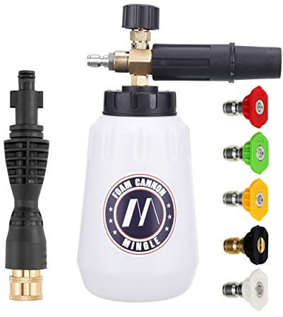 M MINGLE Cannone di schiuma pezzi di ricambio per Bosch (non AQT), Husky e idropulitrice con 5 beccucci, connettore rapido 1/4