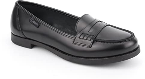 Mocasin Uni 483 College Negro Zapato Castellano Adolescentes NIÑA Uniforme Escolar Resistentes E Impermeables - Negro, 35
