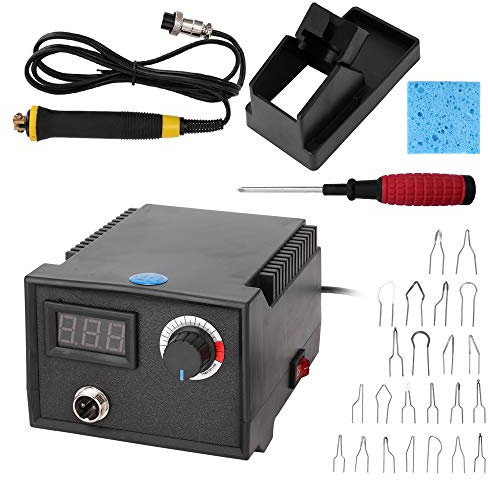 Weytoll Kit Pirografia Pirografo Legno 60W 220V, Macchina per Pirografia Professionale con temperatura regolabile con 23 punte in filo per principianti adulti