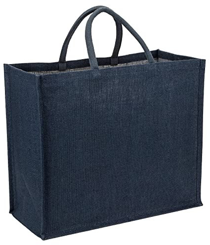 La cordeline Einkaufstasche aus Jute, 25 l, 45 x 19 x 33 cm, Anthrazit