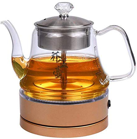 HODAGES Bouilloire électrique en Verre 1L, Bouilloire écologique, Bouilloire sans Fil Gratuite avec Couvercle intérieur et Fond en Acier Inoxydable, arrêt Automatique à ébullition Rapide et protecti