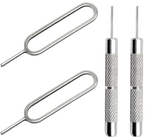 AYWFEY Lot de 4 outils d'ouverture de carte SIM, éjecteur d'aiguille, compatible avec tous les iPhone, iPad, HTC, Samsung Galaxy, téléphone portable, smartphone, chaîne de montre