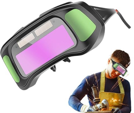 Nuytghr Welding Goggles Auto Darkening Solar Powered Anti-Glare Protection