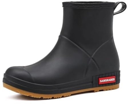 FENGSHENG-SHOP Wellington Boots for Women and Men Ankle Ladies Wellies Short Chelsea Booties Waterproof Rain Boots