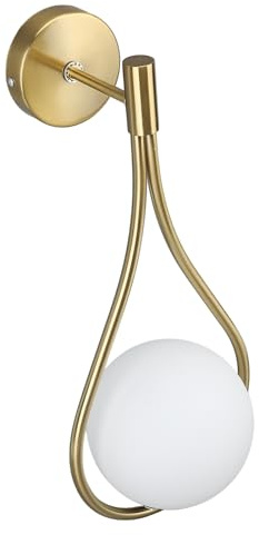 Akozon Vattendroppeformad vägglampa, LED-klotlampa, gyllene dekorativ för vardagsrum, sovrum, hallar och trappor