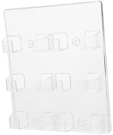 KAILIKETIY Porte-cartes de Visite Mural en Verre Organique et Facile à Nettoyer Grosse Capacité 6 Compartiments Rangement Élégant pour Bureau et Salon Professionnel