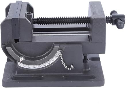 AXGCAA Étau inclinable Robuste pour perceuse à Colonne, étau d'angle de Type Berceau de 0 à 90° avec échelle, étaux d'établi en Fonte, inclinable verticalement, pour Le Serrage d'équipements(3inch)