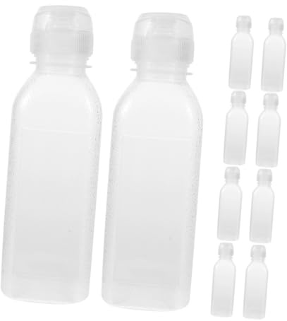 OFFSCH 10 piezas Botellas Exprimibles de Cocina de Botellas Plásticas Graduadas para Dispensar Aceite con Precisión Envases Reutilizables para Condimentos y Salsas