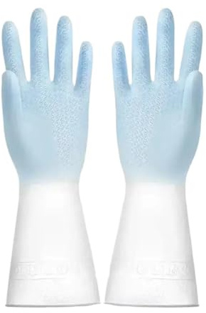 Rengöringshandskar, 1 par diskredskap, handskar, diskhandskar, skrubbdiskhandskar(Blue L)