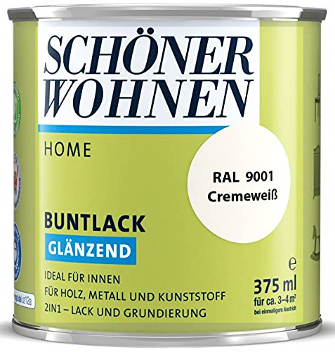 DurAcryl Buntlack Cremeweiß 375 ml RAL 9001 Glänzend Schöner Wohnen
