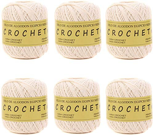Hilo de Algodon para Tejer Crochet Ganchillo o Punto Torrijo PERLE XXL No 5 70g, Ovillo de algodón perle Suave para Tejer | 6 Unidades, Color 43292