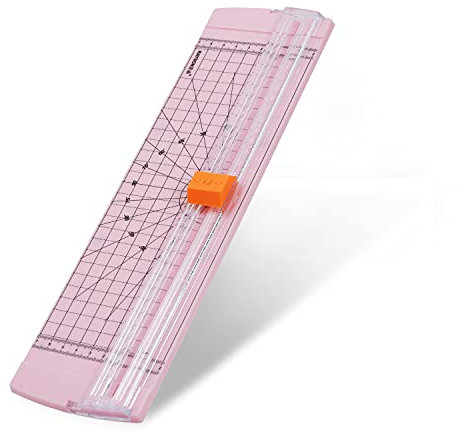 RAYSON Papierschneider, A4 Papierschneider für Gutscheine, Bastelpapier und Fotos, Hellrosa