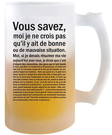Planetee Chope de bière Je ne crois pas qu'il y ait de bonne ou de mauvaise situation | Verre à bière Pinte métier humour imprimé en France