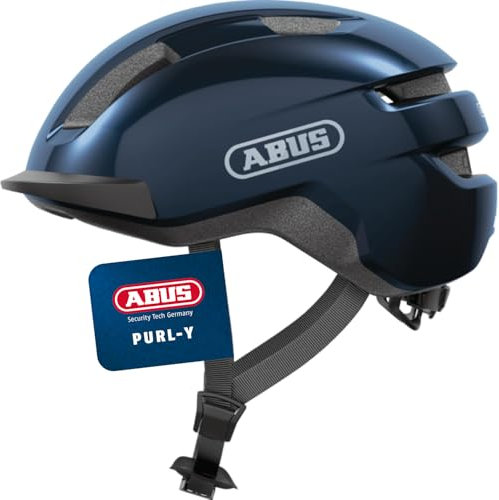 ABUS Fahrradhelm PURL-Y – geeignet für E-Bike und S-Pedelec – stylisher NTA-Schutzhelm für Erwachsene und Jugendliche – Blau, Größe S