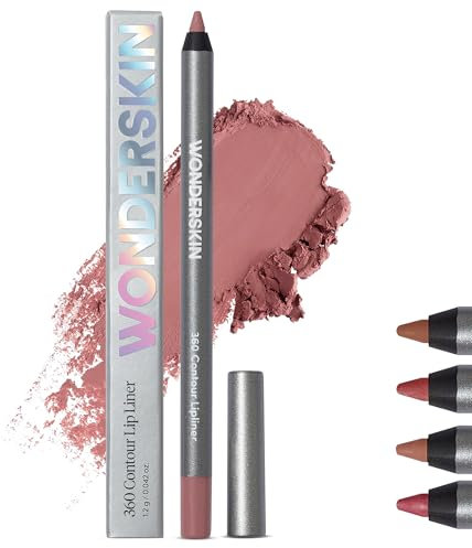 Wonderskin Lip Liner Pencil - 360 Contour Lipliner, Long Lasting, Sharpenable, Waterproof and Transfer-Proof Nude Lip Liner Pencil (Blush)