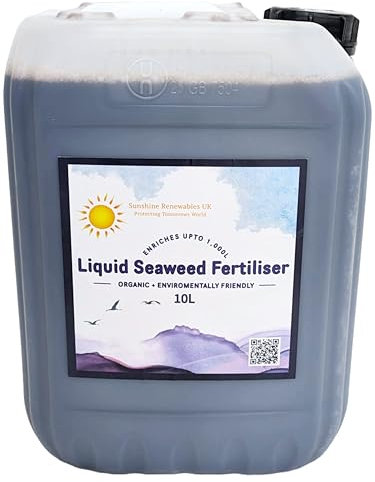 Generic Organic Seaweed Liquid Fertiliser 10L | Rich Seaweed Extract packed full of Minerals & Nutrients | For Strong Foliar, Root & Produce Growth | Indoor & Outdoor use.