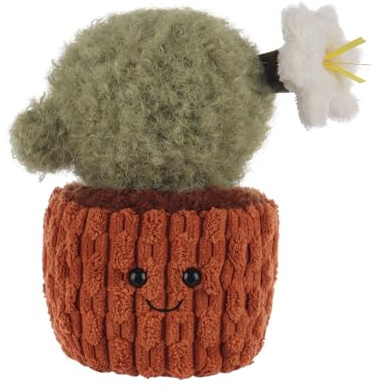 Apricot Lamb Pianta di cactus a forma di sfera per bambini, morbido e carino, per bambine e ragazzi, soffice pianta di cactus, verde, 18 cm