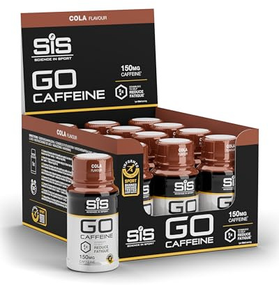 Science in Sport GO Caffeine Pre Workout Booster 12 x 60ml Cola - Shots de cafeína con 150 mg de cafeína por shot, pre-entrenamiento con valiosas vitaminas B2, B12 y magnesio