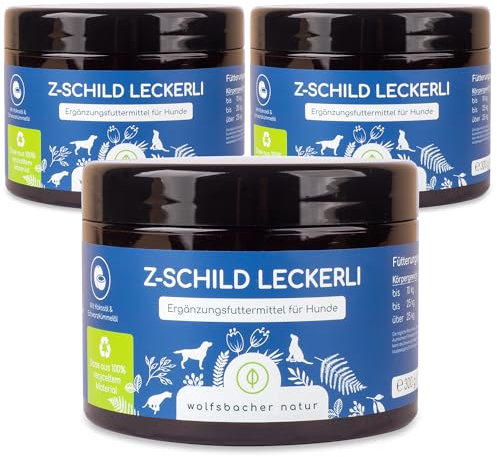 Z-Schild Snack für Hunde - Funktionssnacks für aktive Hunde | Z-Schild Leckerli 3 x | Mit Schwarzkümmelöl und Kokosöl für Schutz und Sicherheit