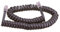 Brightium Cable telefónico rizado 4 hilos, color negro, ideal para conexiones telefónicas y sistemas de comunicación.