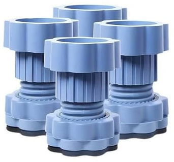 KEMUZ 4 Pezzi Di Supporti Universali Per Lavatrici, Tappetino Antivibrazioni Per Lavatrici, Tappetino Antiscivolo Rialzato Per Lavatrici E Lavastoviglie