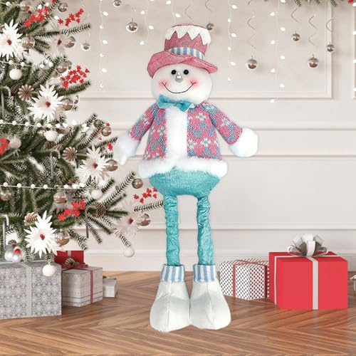 ACTOYS Elfo Travieso Retractil, 21 in, Elfos Traviesos Grande, Reno Navidad, Papá Noel, Muñeca de Neve Navideños Retráctiles, Elfos Extensibles, 2025 Navidad Decoración, para Hogar, Restaurante (I2)
