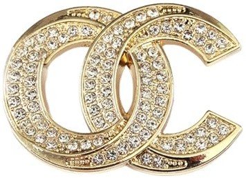 Iirlvior Broche en forme de lettre C créative pour femme, broche en métal personnalisée avec cristal brillant, bijou tendance cadeau